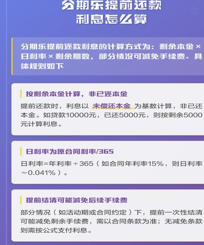 分期乐取现利息动态解析